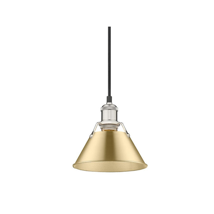 Golden Orwell 7.5" Wide Small Pendant, Pewter/Champagne Bronze