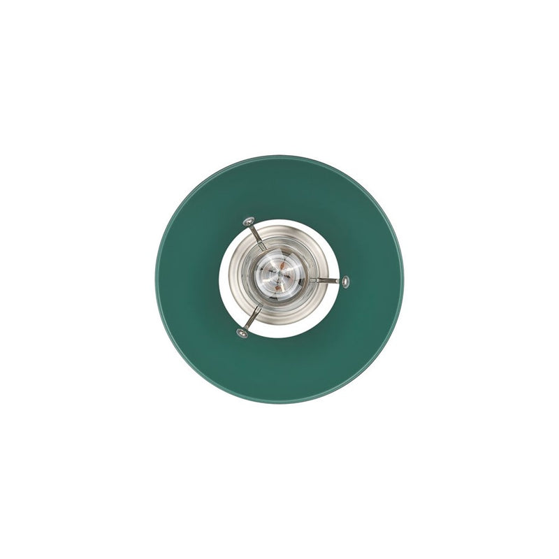 Golden Lighting Orwell 7.5" Wide Small Pendant, Pewter/Pine Green