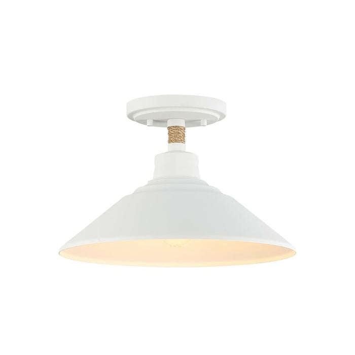 Golden Journey 1-Light Semi-Flush, Natural White/Natural White - 3318-SFNWT