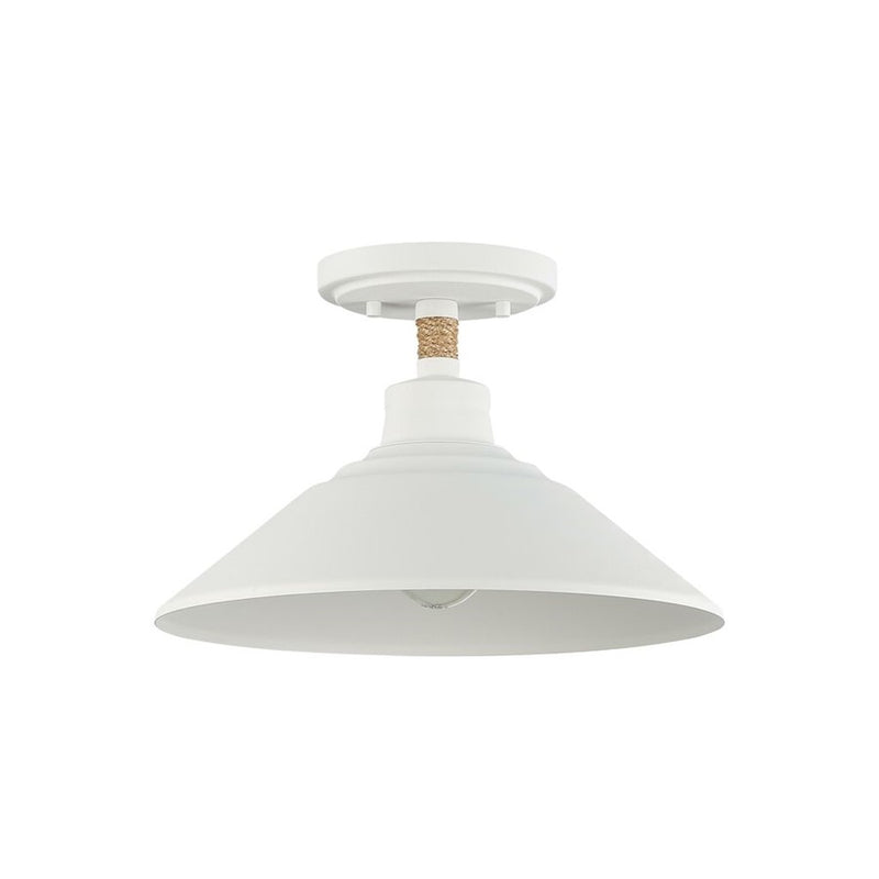 Golden Journey 1-Light Semi-Flush, Natural White/Natural White