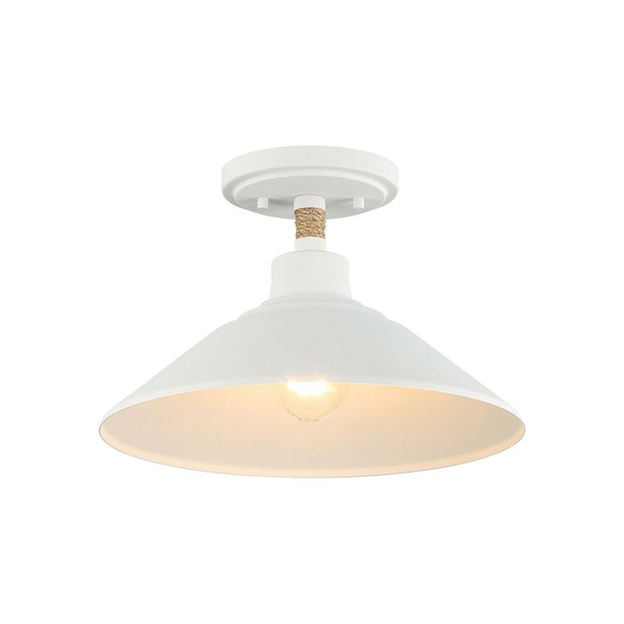 Golden Journey 1-Light Semi-Flush, Natural White/Natural White