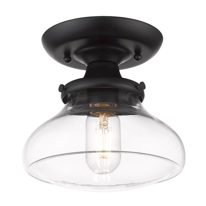Golden Lighting Nash 1 Light Semi-Flush, Aged Brass