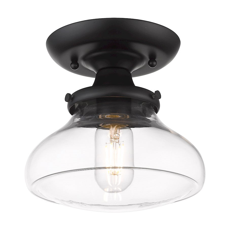 Golden Lighting Nash 1 Light Semi-Flush, Aged Brass