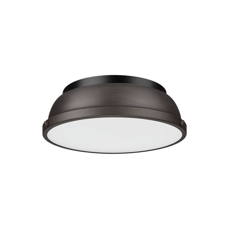 Golden Duncan 14-Light Chandelier, Matte Black/Rubbed Bronze - 3602-14BLK-RBZ