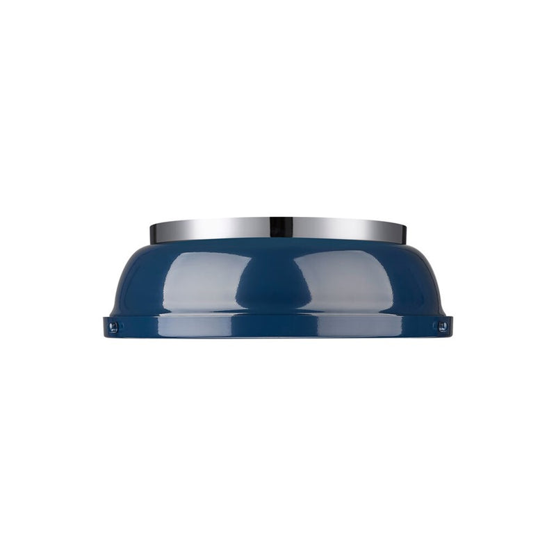 Golden Lighting Duncan 14-Light Chandelier, Chrome/Navy Blue - 3602-14CH-NVY