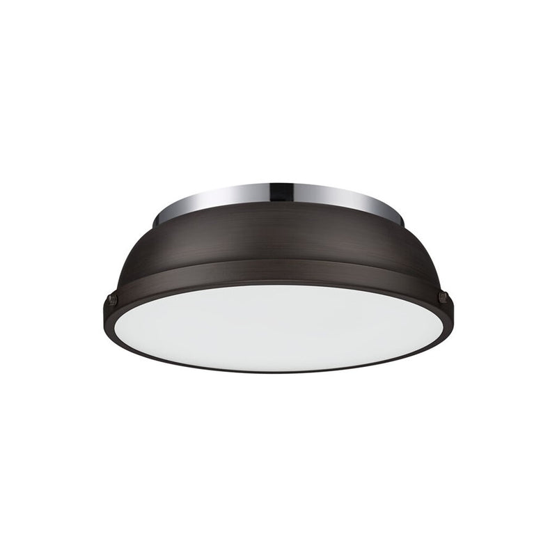 Golden Lighting Duncan 14-Light Chandelier, Chrome/Rubbed Bronze
