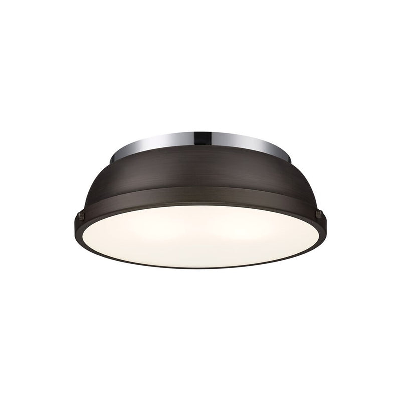 Golden Lighting Duncan 14-Light Chandelier, Chrome/Rubbed Bronze