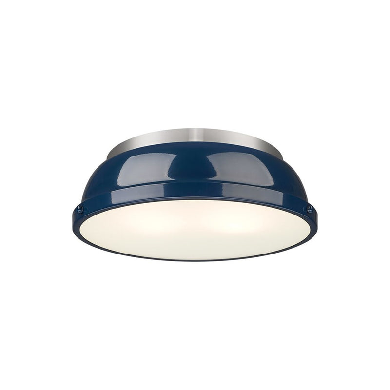 Golden Lighting Duncan 14-Light Chandelier, Pewter/Navy Blue