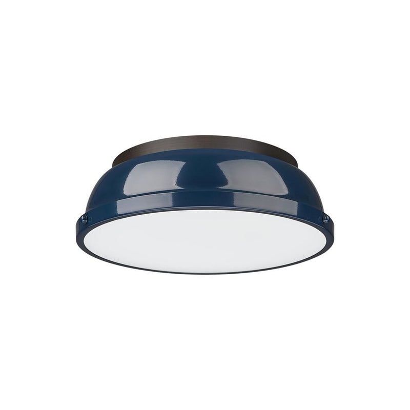 Golden Duncan 14-Light Chandelier, Rubbed Bronze/Navy Blue