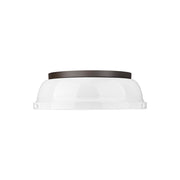 Golden Lighting Duncan 14-Light Chandelier, Rubbed Bronze/White - 3602-14RBZ-WH