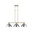Golden Lighting Duncan 3-Light Linear Pendant, Aged Brass/Chrome - 3602-3LPAB-CH
