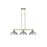 Golden Lighting Duncan 3-Light Linear Pendant, Aged Brass/Pewter - 3602-3LPAB-PW