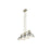 Golden Lighting Duncan 3-Light Linear Pendant, Aged Brass/Pewter