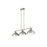 Golden Lighting Duncan 3-Light Linear Pendant, Aged Brass/Pewter