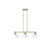 Golden Duncan 3-Light Linear Pendant, Aged Brass/Matte White - 3602-3LPAB-WHT