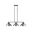 Golden Duncan 3-Light Linear Pendant, Matte Black/Chrome - 3602-3LPBLK-CH