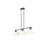 Golden Duncan 3-Light Linear Pendant, Matte Black/Matte White