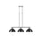 Golden Lighting Duncan 3-Light Linear Pendant, Chrome/Black - 3602-3LPCH-BK