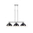Golden Lighting Duncan 3-Light Linear Pendant, Chrome/Black