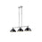 Golden Lighting Duncan 3-Light Linear Pendant, Chrome/Black