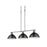 Golden Duncan 3-Light Linear Pendant, Chrome/Matte Black - 3602-3LPCH-BLK
