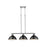 Golden Duncan 3-Light Linear Pendant, Chrome/Matte Black