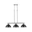 Golden Duncan 3-Light Linear Pendant, Chrome/Matte Black