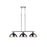 Golden Lighting Duncan 3-Light Linear Pendant, Chrome/Chrome