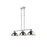 Golden Lighting Duncan 3-Light Linear Pendant, Chrome/Chrome