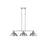 Golden Lighting Duncan 3-Light Linear Pendant, Chrome/Pewter - 3602-3LPCH-PW