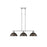 Golden Duncan 3-Light Linear Pendant, Chrome/Rubbed Bronze - 3602-3LPCH-RBZ