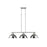 Golden Lighting Duncan 3-Light Linear Pendant, Pewter/Chrome - 3602-3LPPW-CH