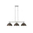 Golden Duncan 3-Light Linear Pendant, Pewter/Rubbed Bronze - 3602-3LPPW-RBZ