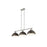Golden Duncan 3-Light Linear Pendant, Pewter/Rubbed Bronze