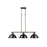 Golden Duncan 3-Light Linear Pendant, Rubbed Bronze/Black - 3602-3LPRBZ-BK