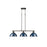 Golden Duncan 3-Light Linear Pendant, Rubbed Bronze/Navy Blue - 3602-3LPRBZ-NVY