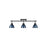 Golden Duncan 3-Light Semi-Flush, Matte Black/Navy Blue - 3602-3SFBLK-NVY