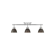 Golden Lighting Duncan 3-Light Semi-Flush, Chrome/Rubbed Bronze - 3602-3SFCH-RBZ