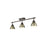 Golden Duncan 3-Light Semi-Flush, Rubbed Bronze/Aged Brass