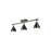 Golden Lighting Duncan 3-Light Semi-Flush, Rubbed Bronze/Black