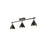Golden Duncan 3-Light Semi-Flush, Rubbed Bronze/Matte Black