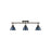 Golden Duncan 3-Light Semi-Flush, Rubbed Bronze/Navy Blue - 3602-3SFRBZ-NVY