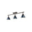 Golden Duncan 3-Light Semi-Flush, Rubbed Bronze/Navy Blue
