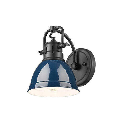 Golden Duncan 1-Light Vanity Light, Matte Black/Navy Blue