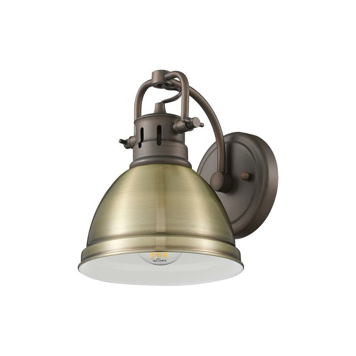 Golden Duncan 1-Light Vanity Light, Rubbed Bronze/Aged Brass