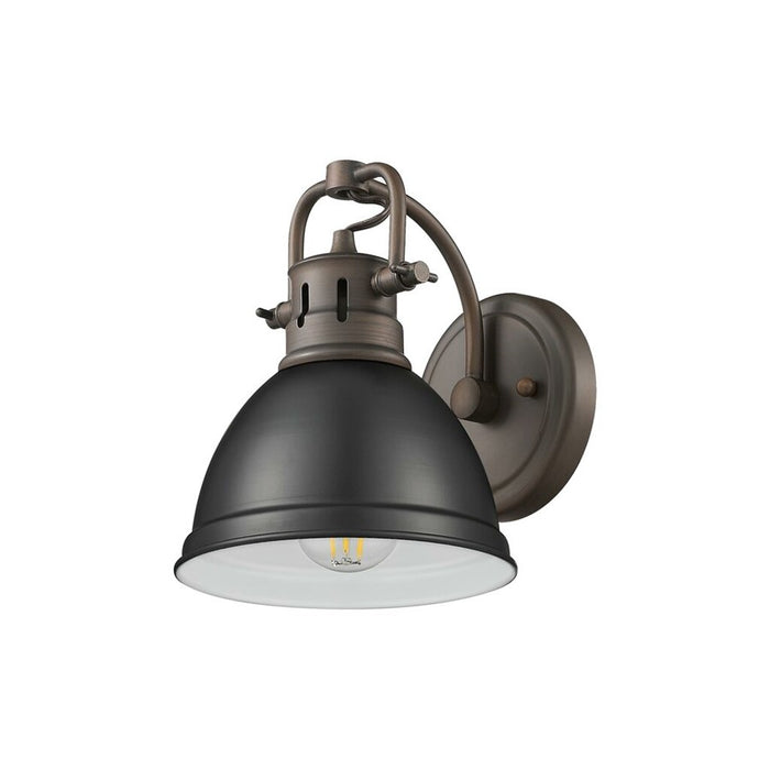 Golden Duncan 1-Light Vanity Light, Rubbed Bronze/Matte Black