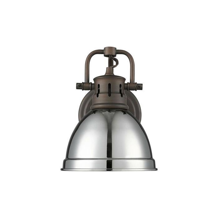 Golden Duncan 1-Light Vanity Light, Rubbed Bronze/Chrome - 3602-BA1RBZ-CH