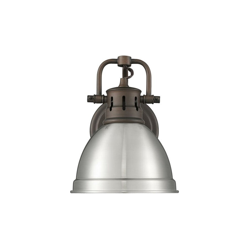 Golden Duncan 1-Light Vanity Light, Rubbed Bronze/Pewter - 3602-BA1RBZ-PW
