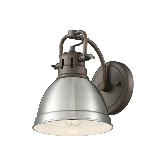 Golden Duncan 1-Light Vanity Light, Rubbed Bronze/Pewter