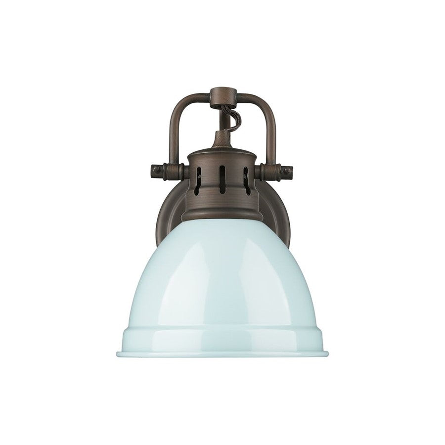 Golden Duncan 1-Light Vanity Light, Rubbed Bronze/Seafoam - 3602-BA1RBZ-SF